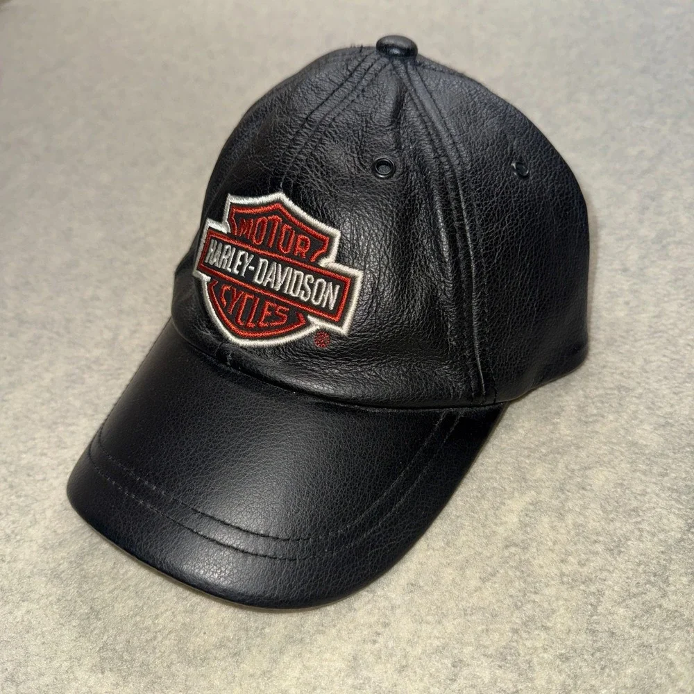 Vintage Harley Davidson Unisex Baseball Hat Cap Black Adjustable Shield Logo